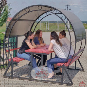 conjunto de mesa y banco contemporáneo