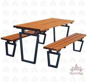 conjunto de mesa y banco contemporáneo
