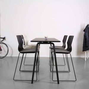 mesa alta moderna / de material laminado / rectangular / para el sector servicios
