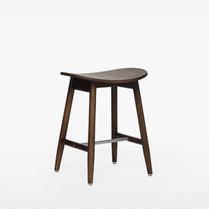 taburete contemporáneo / de roble / de haya / tapizado