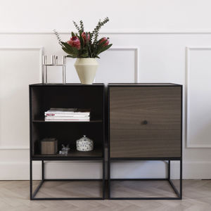 estantería baja / contemporánea / de MDF / de chapa de madera