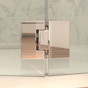 bisagra para puerta de cristal / de latón / de acero inoxidable / de dos hojas