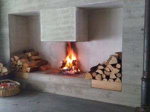 chimenea de leña