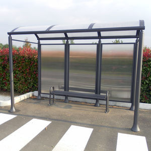 parada de autobús de aluminio
