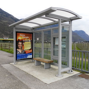 parada de autobús de aluminio