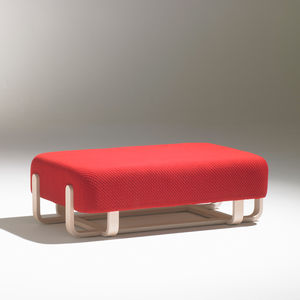 banqueta contemporánea / de tejido / de madera / para hotel