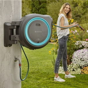 porta rollo para manguera de plástico