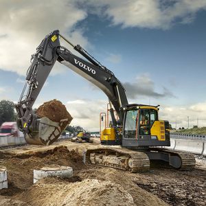 excavadora con orugas