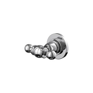 percha contemporánea / de latón cromado / doble / de baño