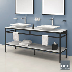 mueble de lavabo doble / de pie / de aluminio / de FENIX NTM®