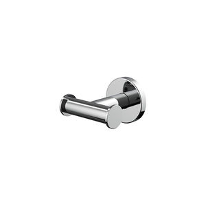percha contemporánea / de latón cromado / doble / de baño