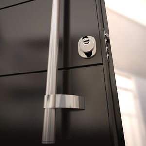 tirador de puerta para puerta / de acero inoxidable / moderno / acabado satinado