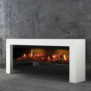 chimenea eléctrica / contemporánea / hogar abierto / de libre instalación