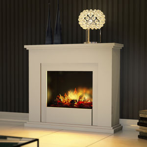 chimenea eléctrica / contemporánea / hogar abierto / para suelo