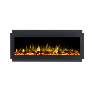 chimenea eléctrica / contemporánea / hogar cerrado / de pared