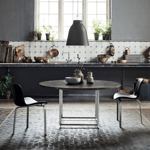 mesa contemporánea / de acero inoxidable cepillado / de mármol / de granito