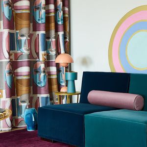 tela de tapicería / para cortinas / de color liso / con motivos