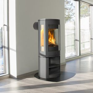 Chimenea de leña - TERRAZZA - Jøtul - contemporánea / hogar abierto