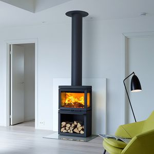 Chimenea de leña - TERRAZZA - Jøtul - contemporánea / hogar abierto