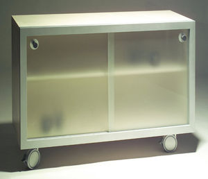 mesa carrito de servicio / de oficina / para uso residencial / de aluminio