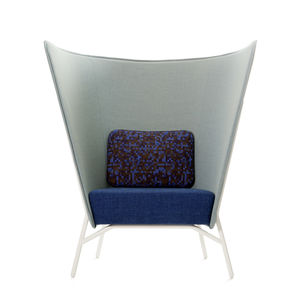 sillón de visita contemporáneo / de tejido / con respaldo alto / con respaldo alto