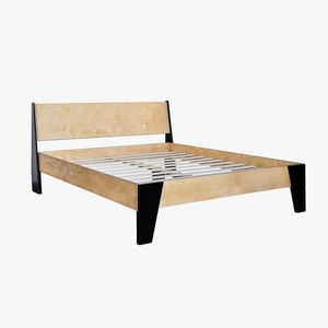 cama de matrimonio / contemporánea / con cabecero / de abedul