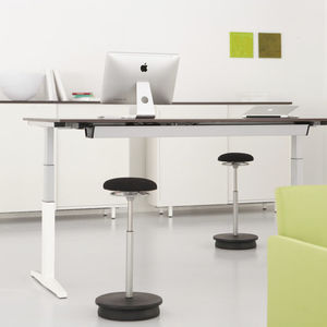 taburete de trabajo de tejido / tapizado / ajustable / rojo