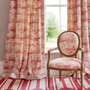 tela de tapicería / para cortinas / con motivos de la naturaleza / de algodón