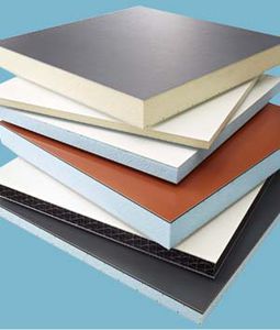 panel sándwich para pavimento / cara de aluminio / alma de poliestireno extruido