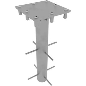 base para sombrilla de acero inoxidable