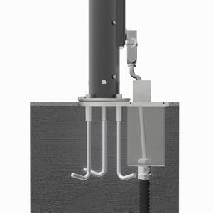 base para sombrilla de metal