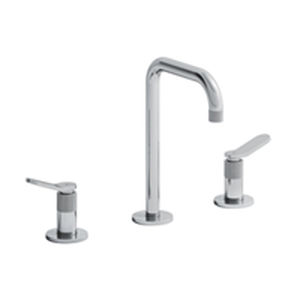 grifo mezclador para lavabo / en encimera / de metal cromado / de baño