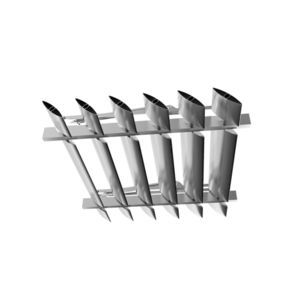 celosía con lamas de aluminio
