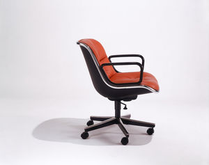 sillón de director contemporáneo / de cuero / de tejido / con ruedas