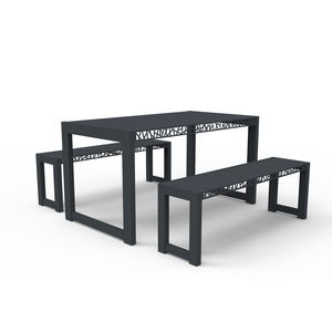 conjunto de mesa y banco contemporáneo
