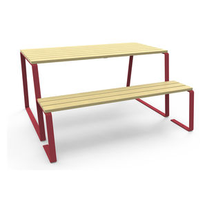 conjunto de mesa y banco contemporáneo