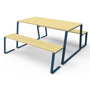 conjunto de mesa y banco contemporáneo