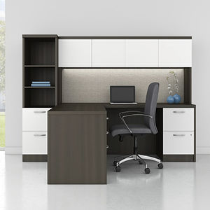 escritorio para open space / de madera / moderno / para el sector servicios