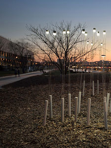 bolardo de iluminación urbano