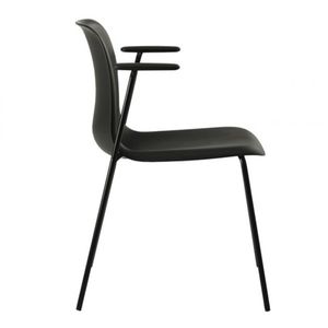 silla de visita contemporánea / con reposabrazos / tapizada / apilable