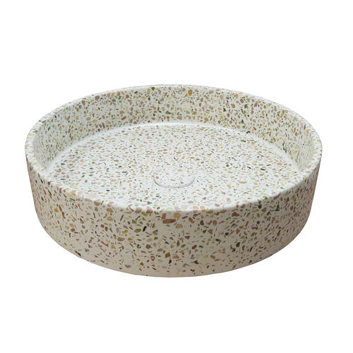 Lavabo con base - 290338-E13 IDEA.SMART-E13 - IDEAVIT B.V - de terrazo / redondo / sin orificio