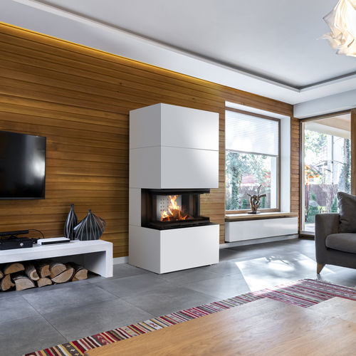 Chimenea de leña - HOME/EASY/BOX/BIANCO - KRATKI.PL MAREK BAL