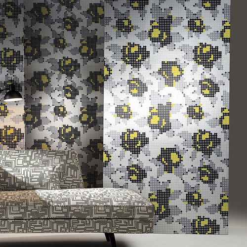 Revestimiento de pared de terciopelo - PEG ART ROSES - Kirkby Design - con motivos estampados / para uso residencial / ignífugo