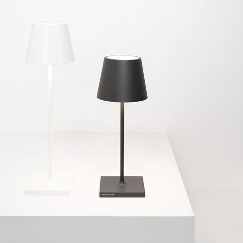 Lámpara de mesa - POLDINA MINI - Zafferano Srl - de aluminio / contemporánea / con batería recargable