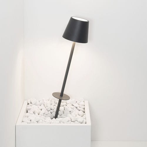 Lámpara de pie - POLDINA  - Zafferano Srl - de aluminio / contemporánea / con batería recargable