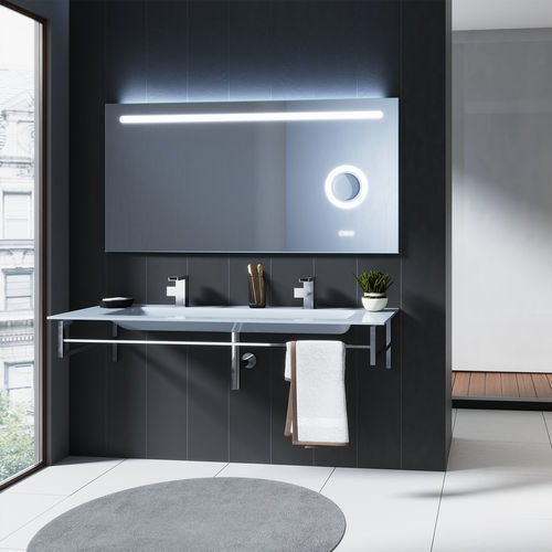 Espejo para baño de pared - FORM - BISELARTE - contemporáneo / rectangular / plateado