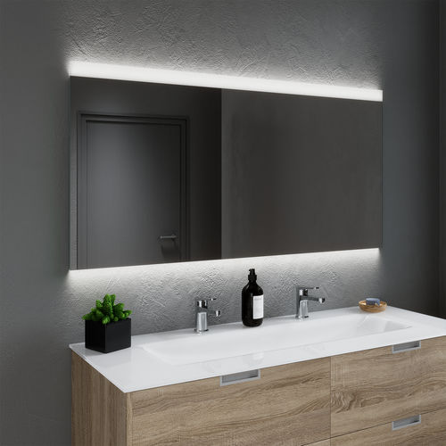 Espejo para baño de pared - COSMO - BISELARTE - contemporáneo / rectangular / gris