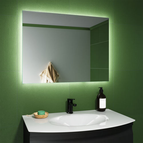 Espejo para baño de pared - ONIX EDGE - BISELARTE - contemporáneo / rectangular / plateado