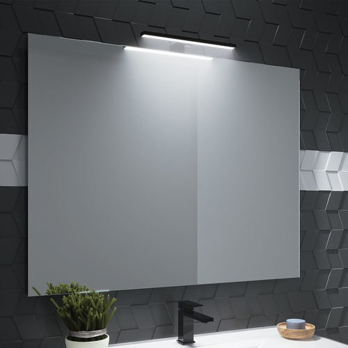 Espejo para baño de pared - STRIPE - BISELARTE - clásico / rectangular / gris