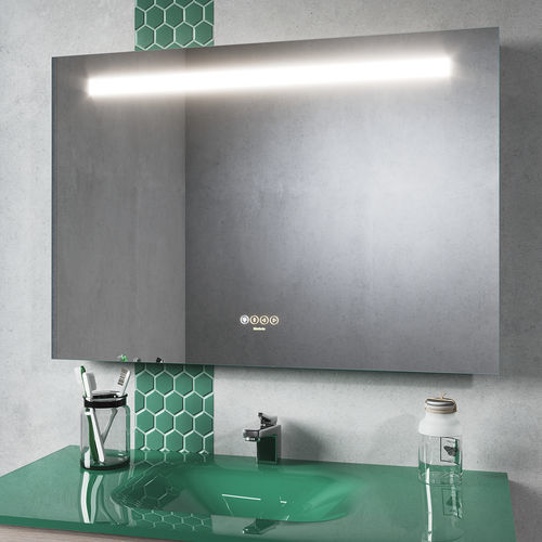 Espejo para baño de pared - SINGLE BLUE - BISELARTE - para hotel / para habitación de hotel / para espacio público
